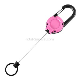 M-Tac extendable carabiner with drawstring, pink