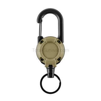 M-Tac extendable carabiner with drawstring, Coyote tan