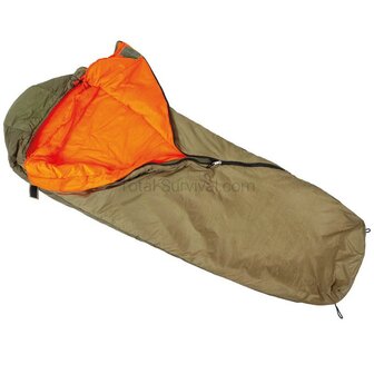 Czech Army mummy sleeping bag, 2-layer filling, winter, modular, olive green