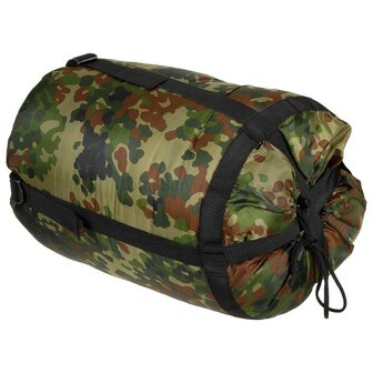 MFH mountain mummy sleeping bag 2-layer filling, 3 seasons, Flecktarn