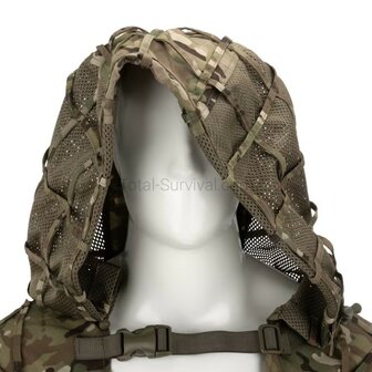 Invader Gear Ghillie Base Plain suit with hood, Multicam