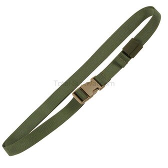Dutch army packing / compression strap 20mm x 135cm with click closure, OD green