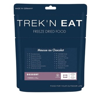 Trek 'n Eat, chocolademousse outdoor trekking meal