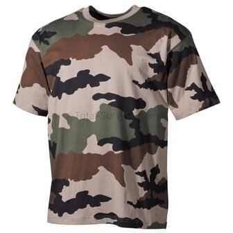 MFH T-shirt US en coton, manches courtes, CCE camo, 170 g/m&sup2;