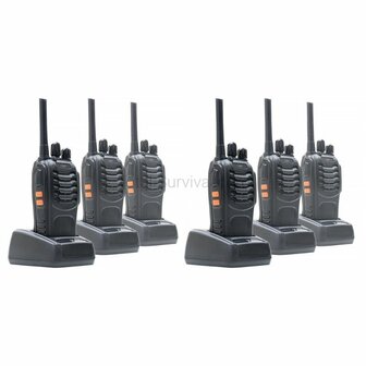 PNI R40 PRO Profi Funkger&auml;t set (6 St&uuml;ck) schwarz, PMR-446