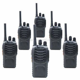 PNI R40 PRO Profi Funkger&auml;t set (6 St&uuml;ck) schwarz, PMR-446