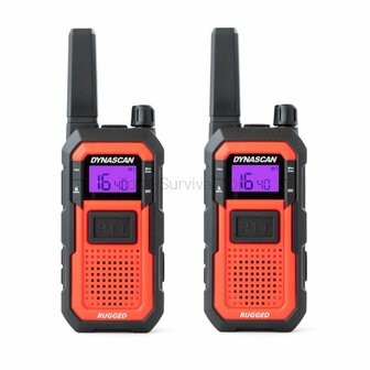 Dynascan Rugged IP67 professionelles Funkger&auml;t Set (2 St&uuml;ck), PMR-446