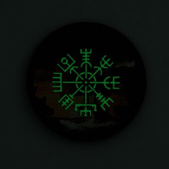 M-Tac velcro patch Vegvisir / Drakkar, 80 mm, Zwart/GID