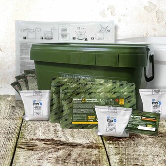 Convar Field Kitchen, Emergency Food 72-hour food bucket with drinking water