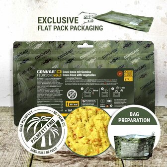 Convar Field Kitchen, Emergency Food 72-hour food bucket with drinking water