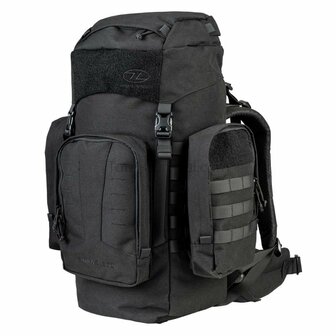 Highlander Pinnacle Bergrucksack mit Seitentaschen, 50 l, schwarz