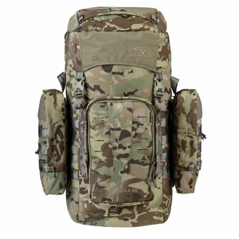 Highlander Pinnacle Bergrucksack mit Seitentaschen, 50 l, HMTC Multicam