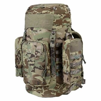 Highlander Pinnacle Bergrucksack mit Seitentaschen, 50 l, HMTC Multicam