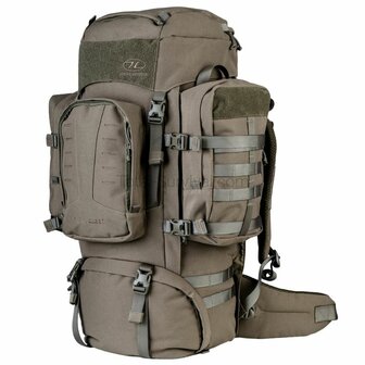 Highlander Pinnacle Bergrucksack mit Seitentaschen, 90 l, Ranger gr&uuml;n