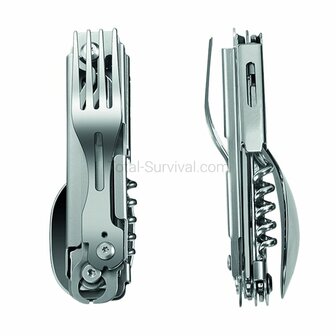 Fosco Camping Tool 6-in-1-Taschenmesser / Besteck-Set