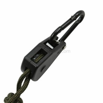 Fosco Spankabel 4 mm, 4 meter met touwratel, legergroen