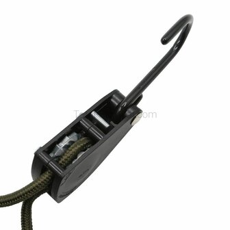 Fosco Spankabel 6 mm, 4 meter met touwratel, legergroen