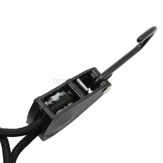 Fosco Spankabel 6 mm, 4 meter met touwratel, zwart