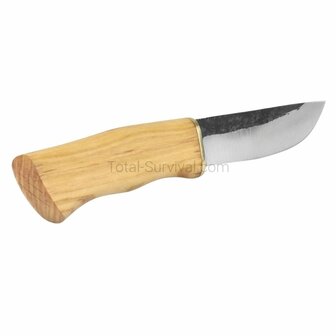 Njord Olam Damast Bushcraftmesser feststehende Klinge mit Palisandergriff