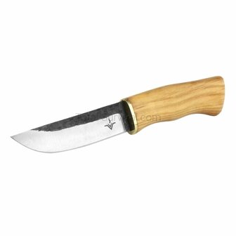 Njord Olam Damast Bushcraftmesser feststehende Klinge mit Palisandergriff