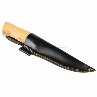 Njord Olam Damast Bushcraftmesser feststehende Klinge mit Palisandergriff
