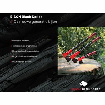 Bison Black Series UX-6 Universal Beil klein, schwarz/rot