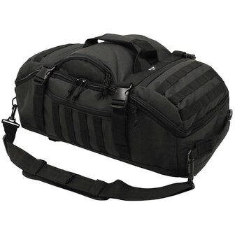 MFH Rucksack Tragetasche Reise mit Kompressionsriemen 50L, schwarz
