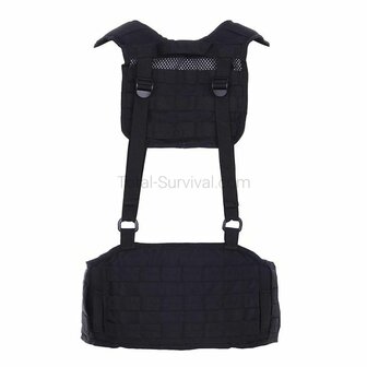101 Inc Molle combat belt met harnas, zwart
