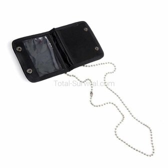 Stealth security badgehouder voor ID kaarten met ketting, zwart