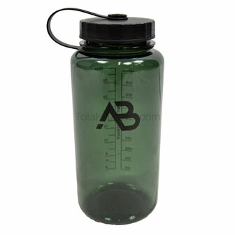 AB Feldflasche transparent 1000 ml olivgr&uuml;n, gro&szlig;e &Ouml;ffnung, BPA-frei
