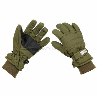 MFH vingerhandschoenen met 3M Thinsulate thermovoering, legergroen, water- en windwerend