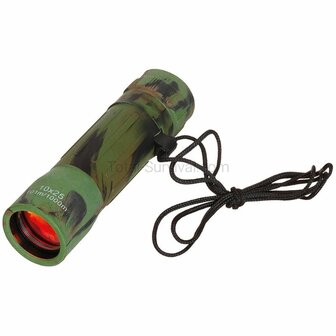 MFH Monoculair 10x25 verrekijker met BAK4 lens woodland camo