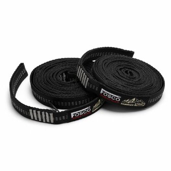 Fosco Heavy duty hammock straps set 2 stuks zwart