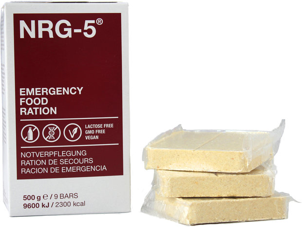Ration alimentaire d'urgence NRG-5 (500G) 9 bars
