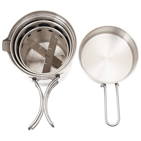 Set de cuisine Fox outdoor "Travel", acier inoxydable