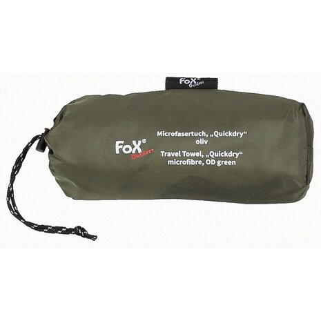 Fox outdoor Microfibre Towel "Quick Dry" OD green, 130 x 80 cm