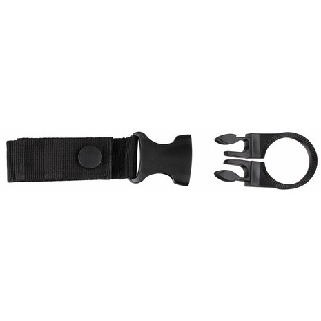 MFH Bottle Holder, black, for belt and "MOLLE"-System