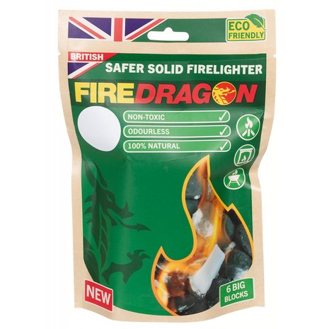 FIREDRAGON Safer Solid Firelighter, 162g (6 blocks @ 27g) CN346