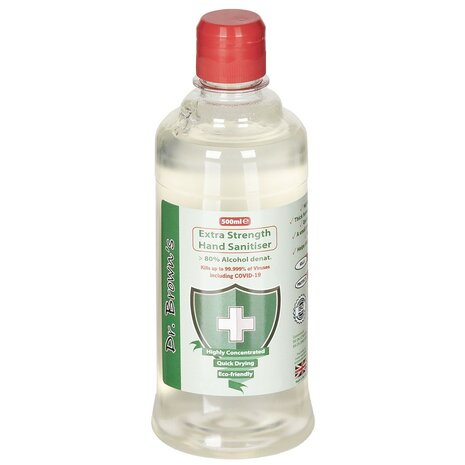 Dr. Brown's Disinfectant hand gel 500ml, 80% alcohol