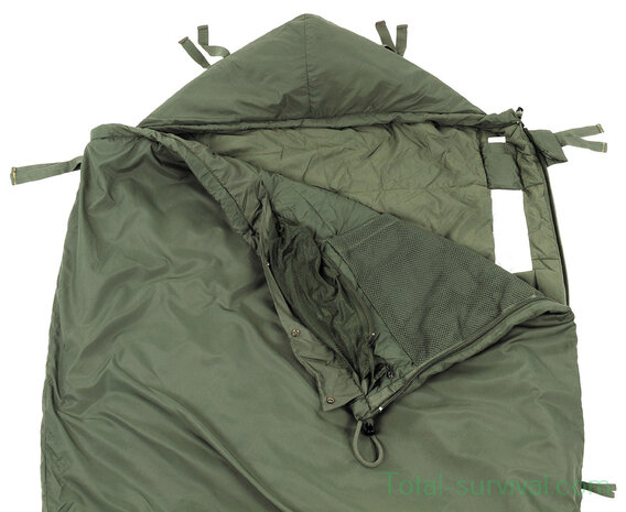 Britische Armee Mumienschlafsack, „Lightweight“ mit Schlafsackfutter, oliv grün