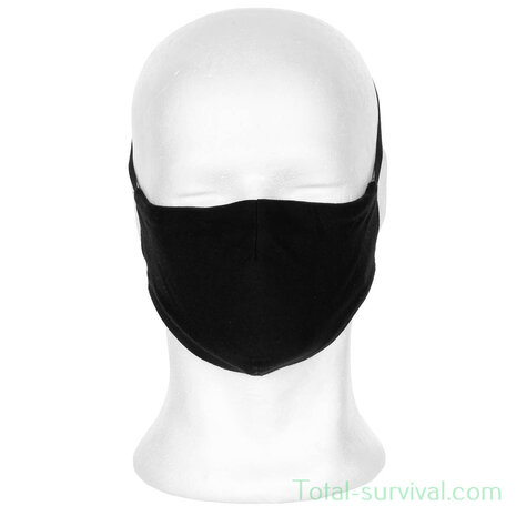 MFH Wiederverwendbare Mundmaske, schwarz