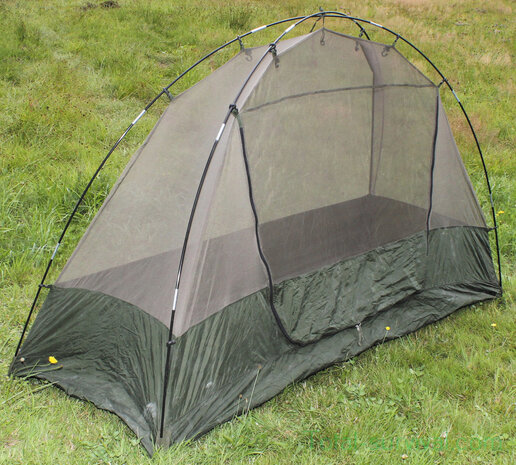 Dutch army mosquito net, tent-shaped, OD green