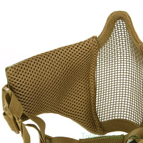 101 Inc Airsoft masque facial nylon / mesh, coyote tan