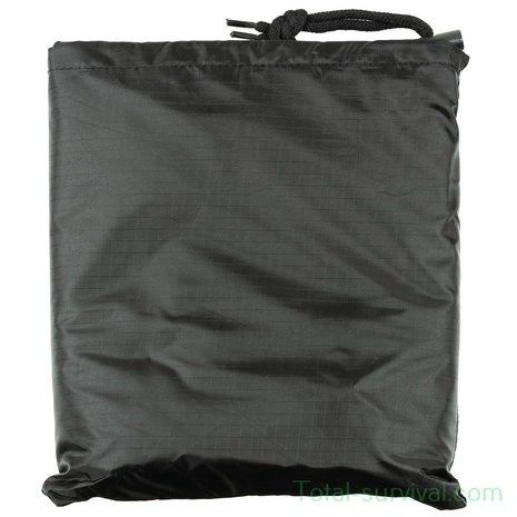 Mil-Tec Poncho, Rip Stop, black, PE 780 Grams, 210 x 150 cm