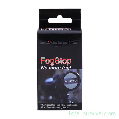 Lingettes pour lunettes Swiss Eye Fog-Stop, boîte de 30 pièces