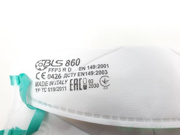 BLS 860 Mouth mask FFP3 NR D with breathing valve, CE 0426