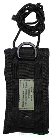 MFH mobile phone pouch "Molle", black, lanyard
