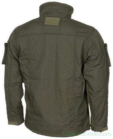 MFH Fleece Jacket, "Combat", Rip stop, OD green