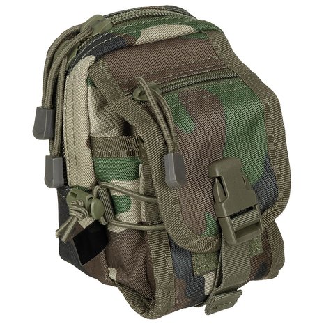 MFH Utility Pouch, "MOLLE", Woodland camo