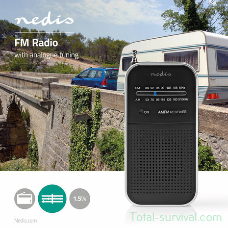 Nedis ultra compact AM / FM radio